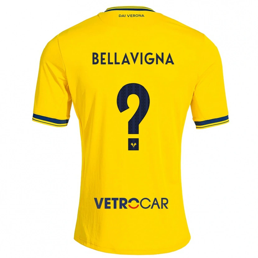 Danxen Criança Camisola Marco Bellavigna #0 Amarelo Vermelho Alternativa 2026/27 Camisa