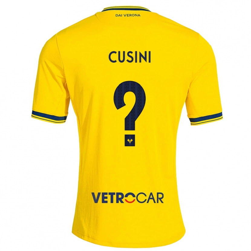 Danxen Criança Camisola Christian Cusini #0 Amarelo Vermelho Alternativa 2026/27 Camisa