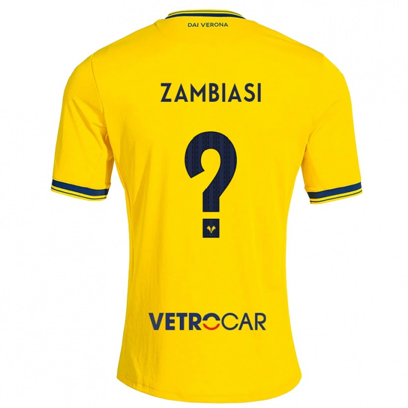 Danxen Criança Camisola Yonas Zambiasi #0 Amarelo Vermelho Alternativa 2026/27 Camisa