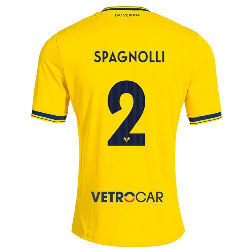 Danxen Criança Camisola Nicolas Spagnolli #2 Amarelo Vermelho Alternativa 2026/27 Camisa