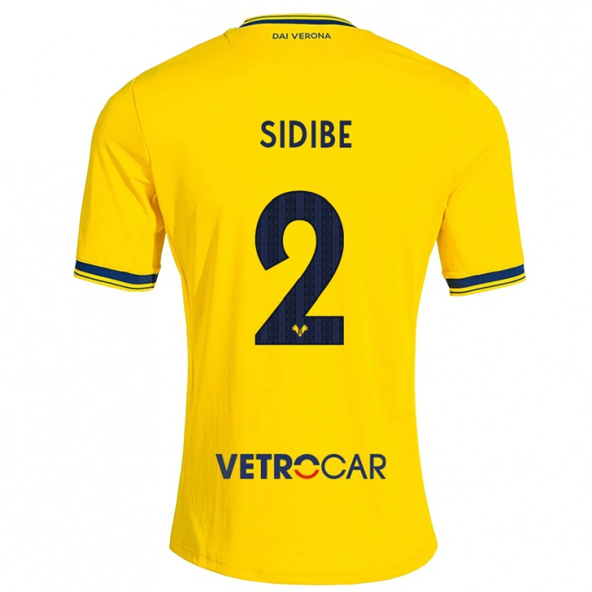 Danxen Criança Camisola Amoro Sidibe #2 Amarelo Vermelho Alternativa 2026/27 Camisa