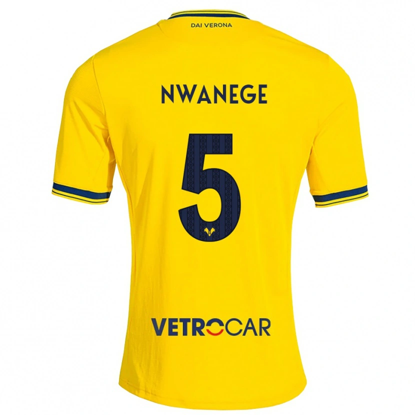 Danxen Criança Camisola Karlson Nwanege #5 Amarelo Vermelho Alternativa 2026/27 Camisa
