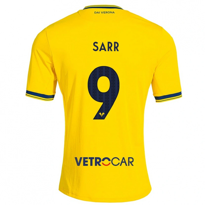Danxen Criança Camisola Amin Sarr #9 Amarelo Vermelho Alternativa 2026/27 Camisa