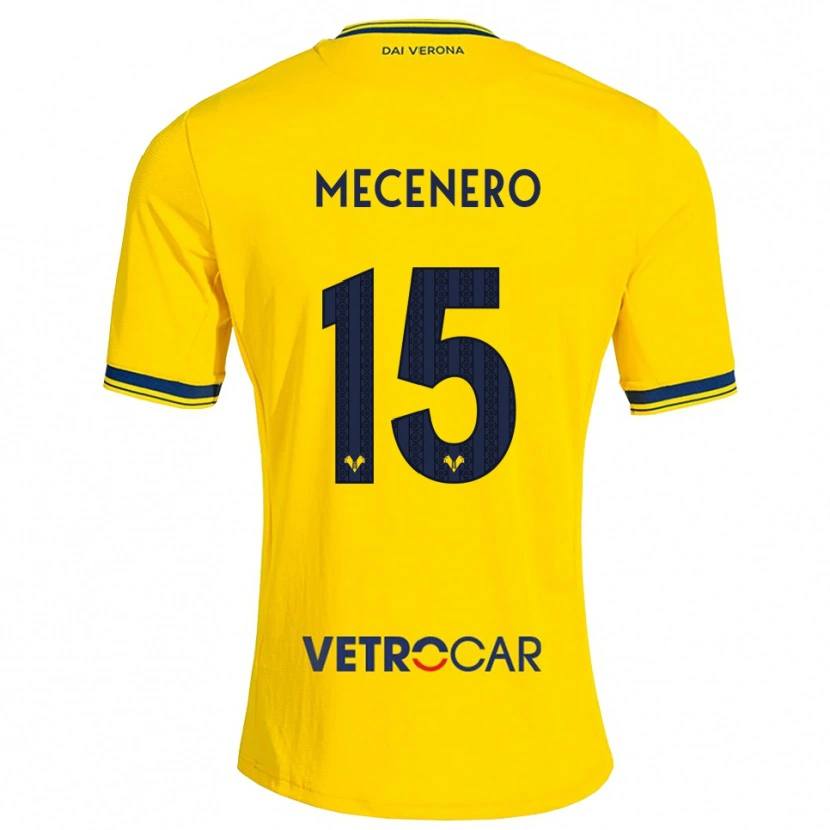 Danxen Criança Camisola Giovanni Mecenero #15 Amarelo Vermelho Alternativa 2026/27 Camisa