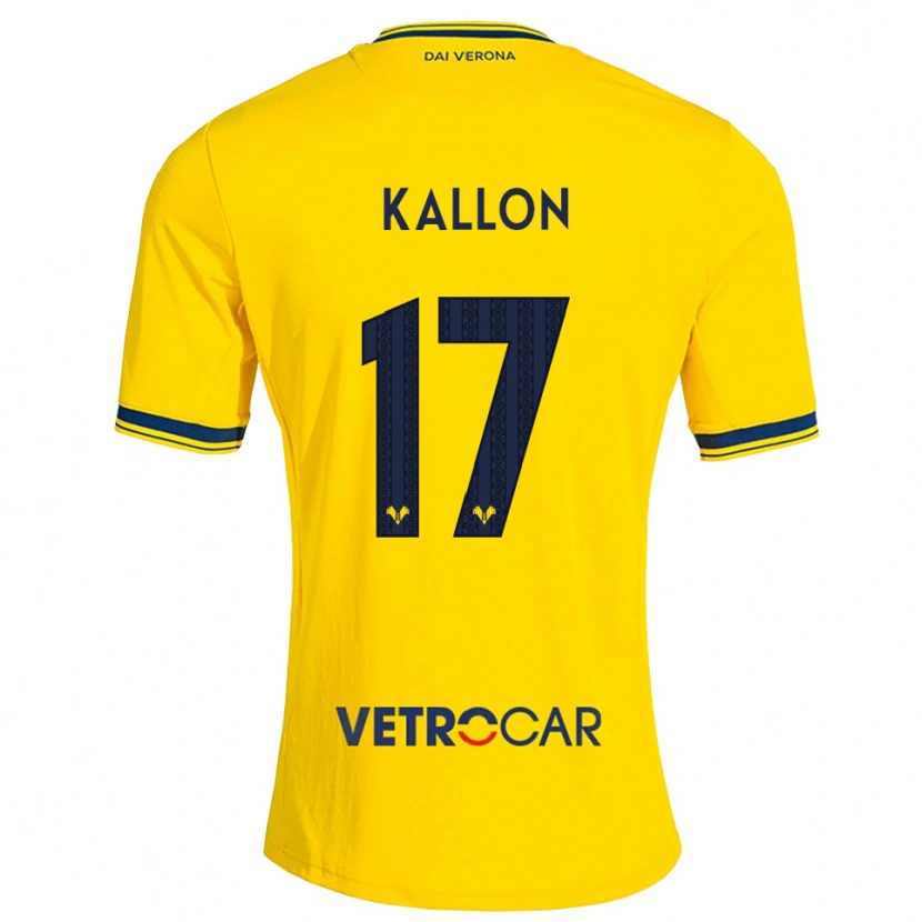 Danxen Criança Camisola Yayah Kallon #17 Amarelo Vermelho Alternativa 2026/27 Camisa