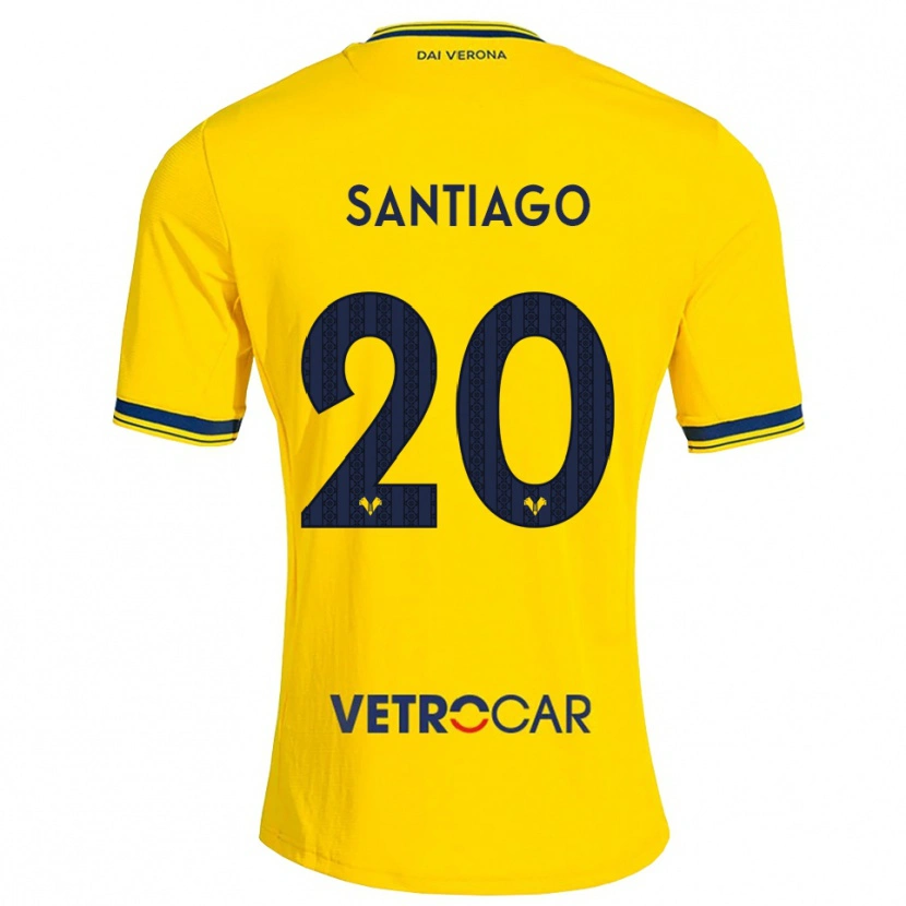 Danxen Criança Camisola Yellu Santiago #20 Amarelo Vermelho Alternativa 2026/27 Camisa