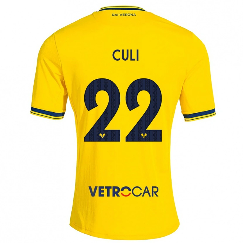 Danxen Criança Camisola Daniel Culi #22 Amarelo Vermelho Alternativa 2026/27 Camisa