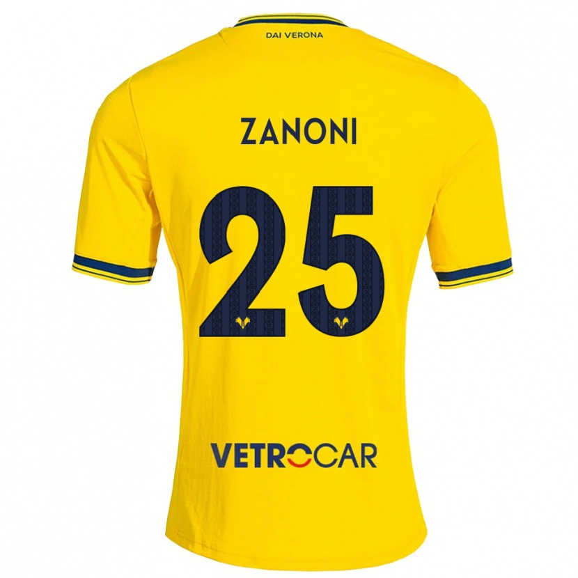 Danxen Criança Camisola Greta Zanoni #25 Amarelo Vermelho Alternativa 2026/27 Camisa