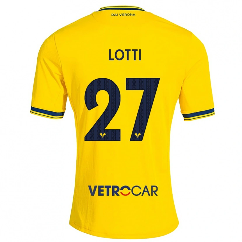 Danxen Criança Camisola Irene Lotti #27 Amarelo Vermelho Alternativa 2026/27 Camisa