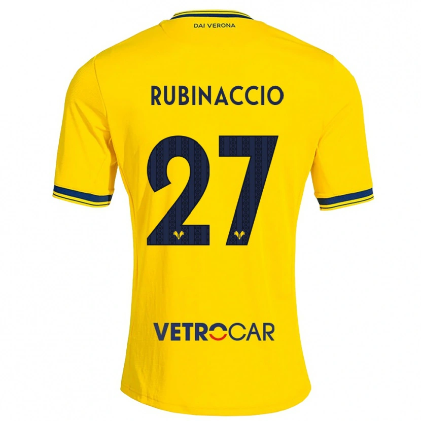 Danxen Criança Camisola Nikol Rubinaccio #27 Amarelo Vermelho Alternativa 2026/27 Camisa
