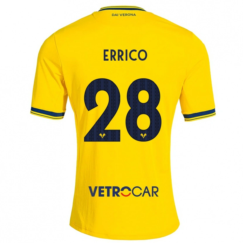 Danxen Criança Camisola Emma Raffaella Errico #28 Amarelo Vermelho Alternativa 2026/27 Camisa
