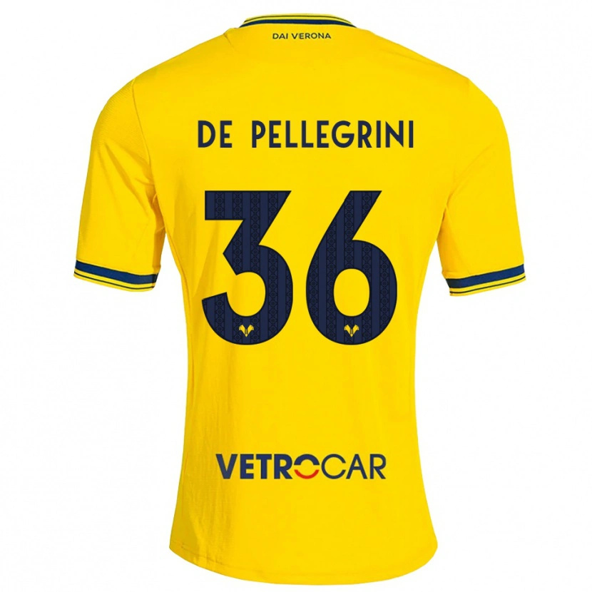 Danxen Criança Camisola Erika De Pellegrini #36 Amarelo Vermelho Alternativa 2026/27 Camisa