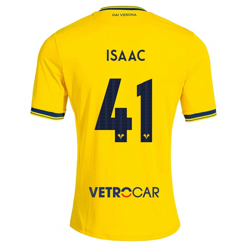Danxen Criança Camisola Isaac Aguiar Tomich #41 Amarelo Vermelho Alternativa 2026/27 Camisa