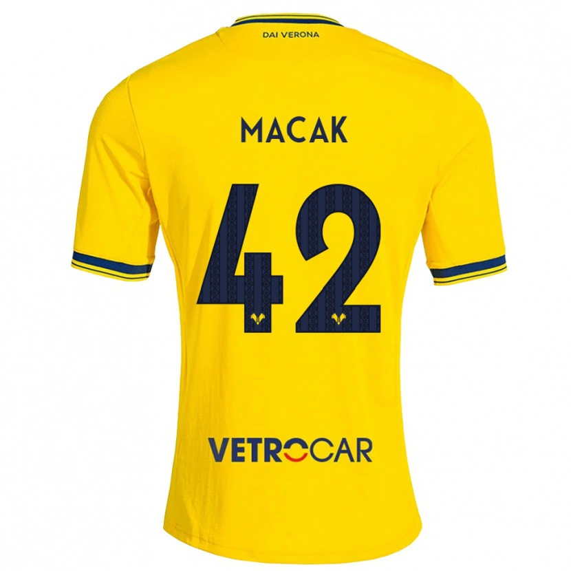 Danxen Criança Camisola Tian Macak #42 Amarelo Vermelho Alternativa 2026/27 Camisa