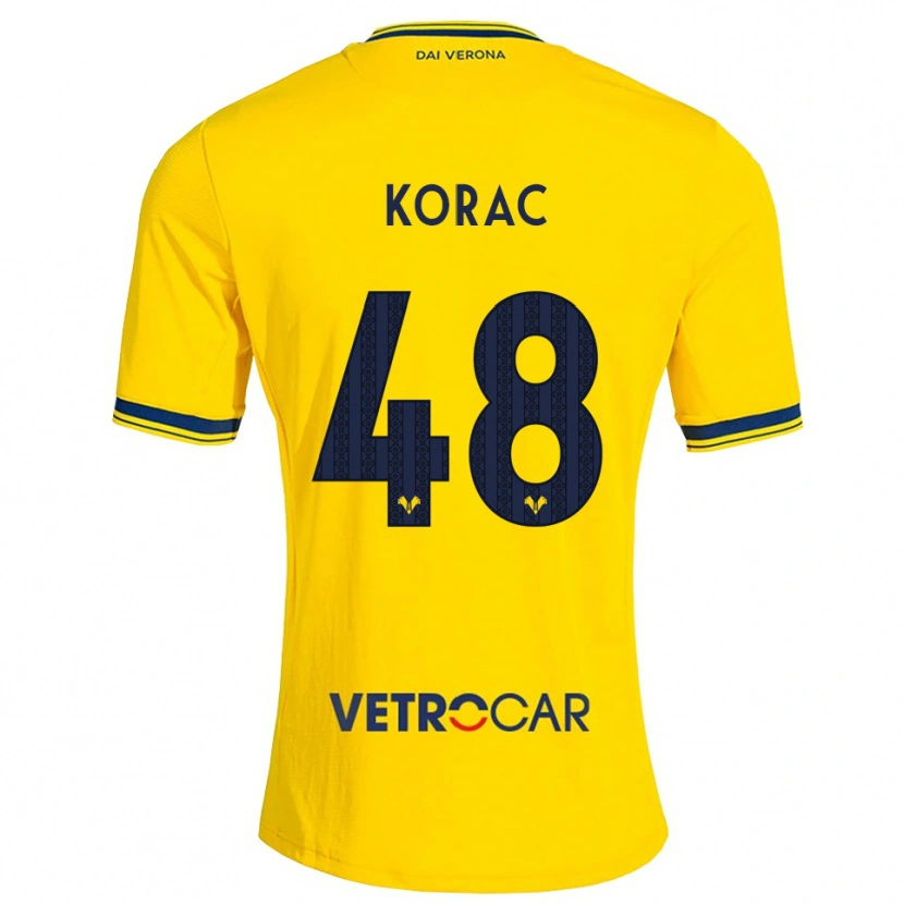 Danxen Criança Camisola Seid Korac #48 Amarelo Vermelho Alternativa 2026/27 Camisa