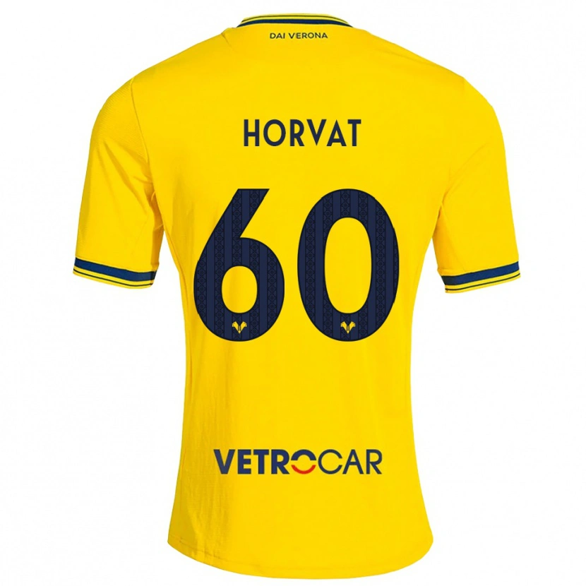 Danxen Criança Camisola Mihaela Horvat #60 Amarelo Vermelho Alternativa 2026/27 Camisa
