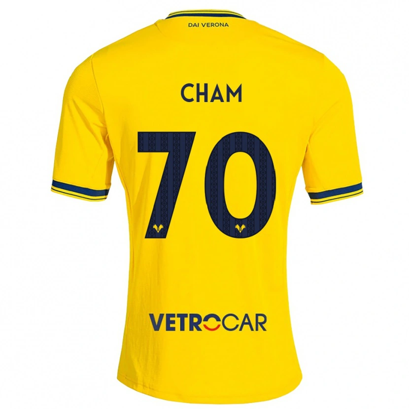 Danxen Criança Camisola Fallou Cham #70 Amarelo Vermelho Alternativa 2026/27 Camisa