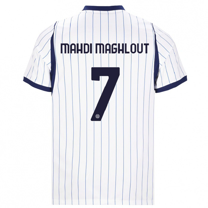 Danxen Criança Camisola Ali Mahdi Maghlout #7 Branco Azul Marinho Alternativa 2026/27 Camisa