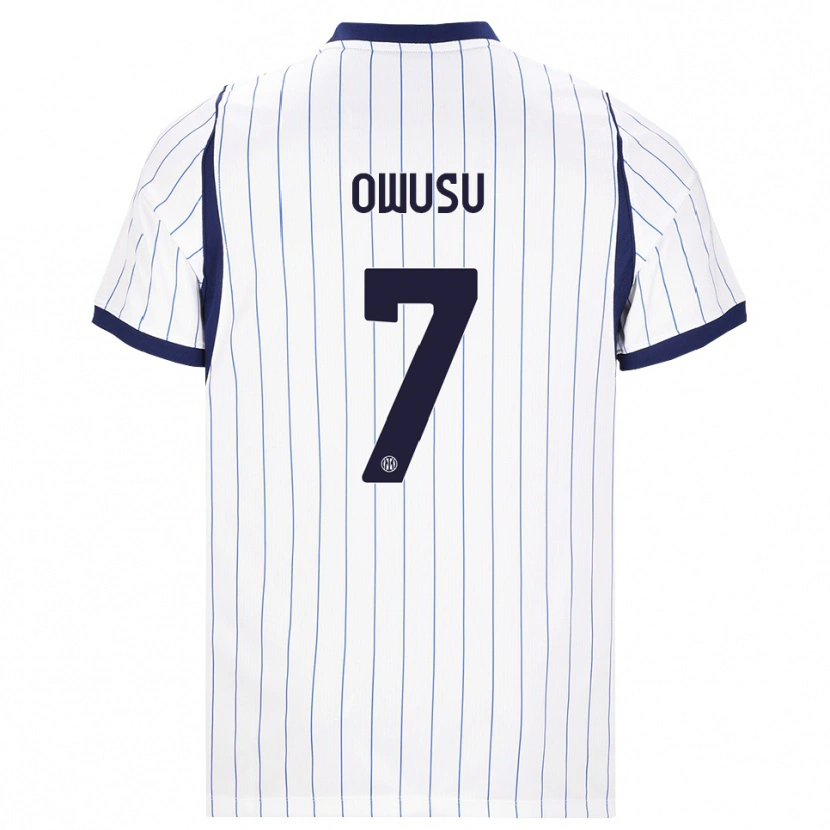 Danxen Criança Camisola Enoch Owusu #7 Branco Azul Marinho Alternativa 2026/27 Camisa