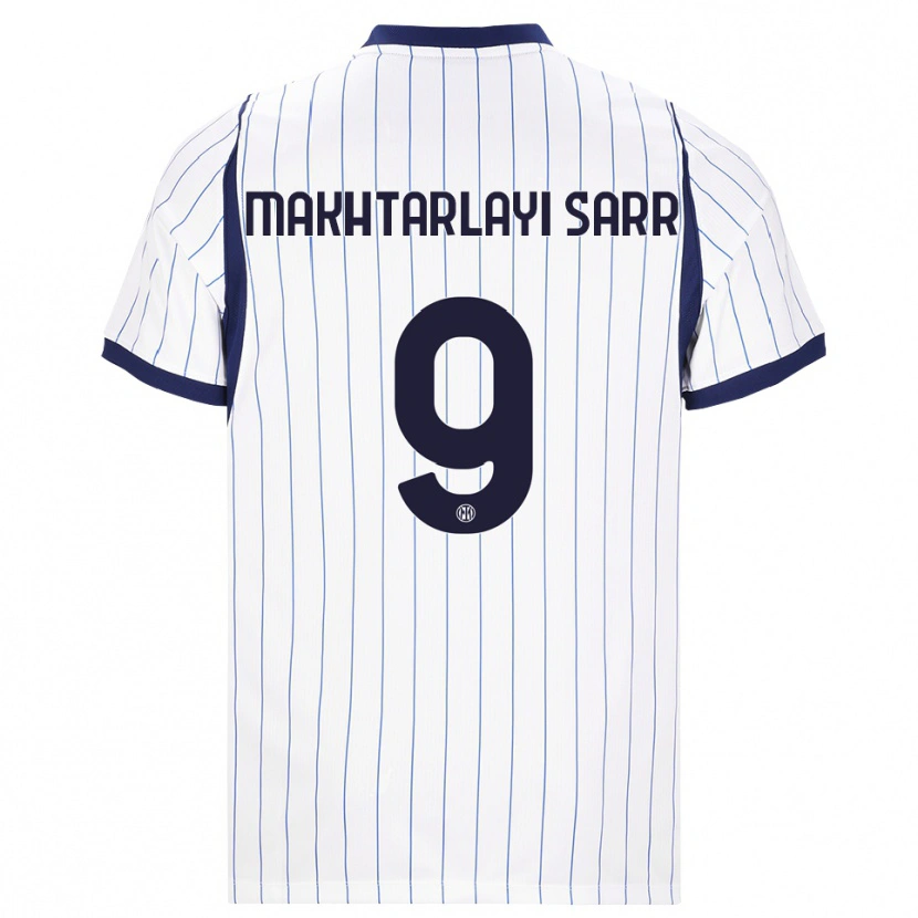 Danxen Criança Camisola Amadou Makhtarlayi Sarr #9 Branco Azul Marinho Alternativa 2026/27 Camisa