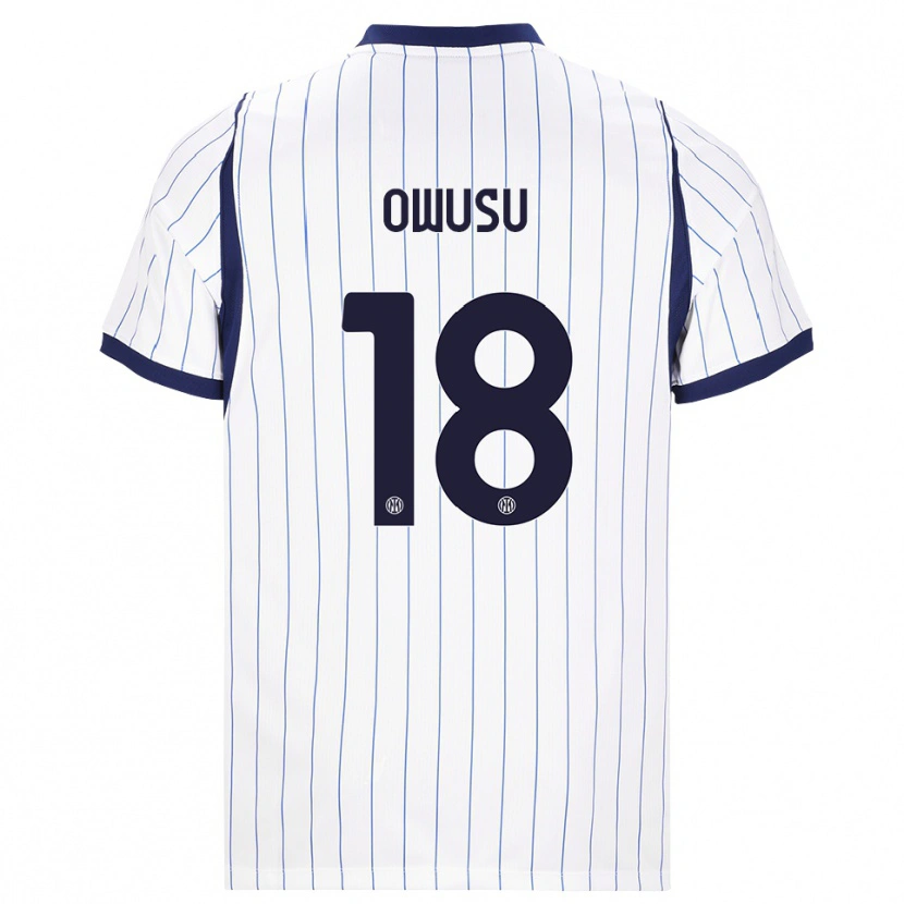 Danxen Criança Camisola Wilberforce Owusu #18 Branco Azul Marinho Alternativa 2026/27 Camisa
