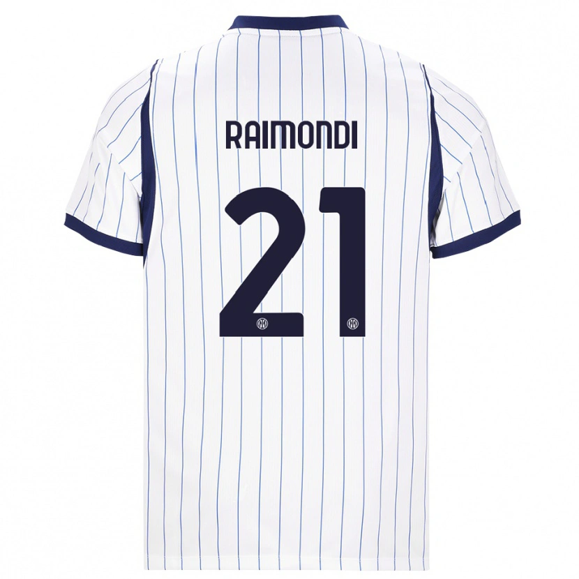 Danxen Criança Camisola Paolo Raimondi #21 Branco Azul Marinho Alternativa 2026/27 Camisa