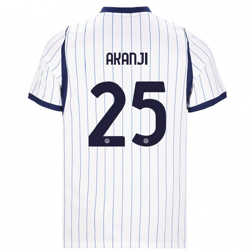 Danxen Criança Camisola Manuel Akanji #25 Branco Azul Marinho Alternativa 2026/27 Camisa