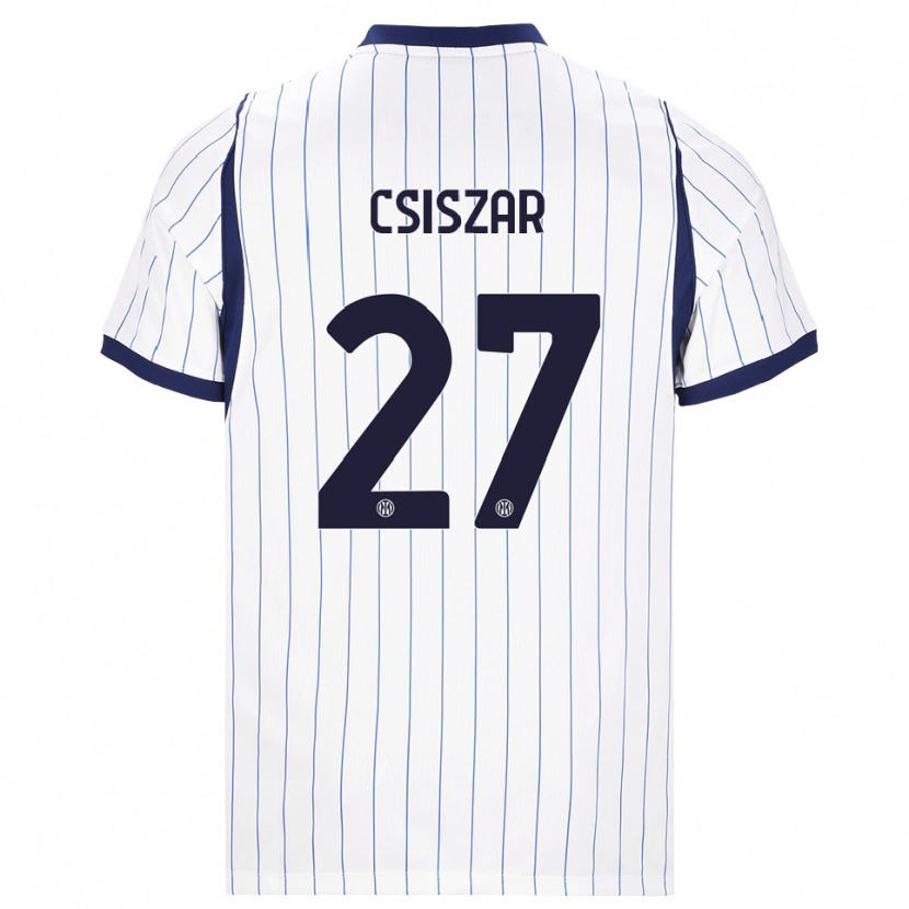 Danxen Criança Camisola Henrietta Csiszar #27 Branco Azul Marinho Alternativa 2026/27 Camisa
