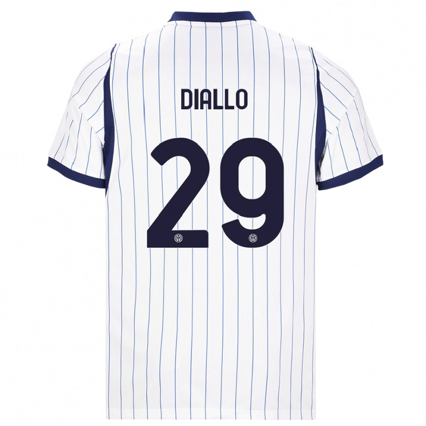 Danxen Criança Camisola Oumar Diallo #29 Branco Azul Marinho Alternativa 2026/27 Camisa