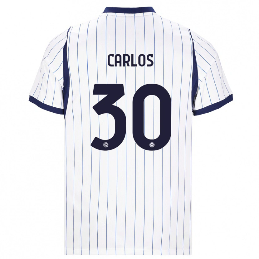 Danxen Criança Camisola Carlos Augusto #30 Branco Azul Marinho Alternativa 2026/27 Camisa