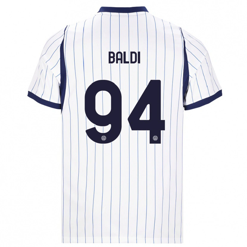 Danxen Criança Camisola Rachele Baldi #94 Branco Azul Marinho Alternativa 2026/27 Camisa