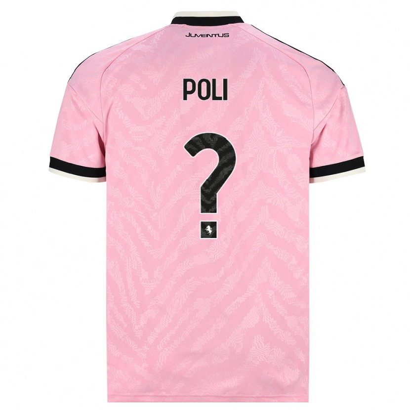 Danxen Criança Camisola Fabrizio Poli #0 Preto Rosa Alternativa 2026/27 Camisa
