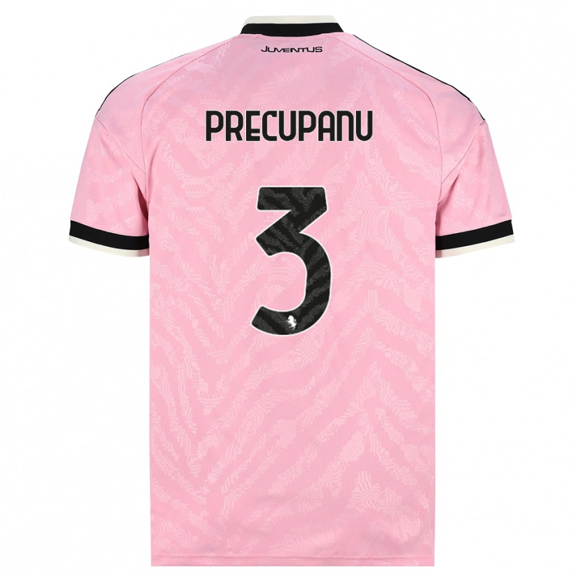 Danxen Criança Camisola Stefano Precupanu #3 Preto Rosa Alternativa 2026/27 Camisa