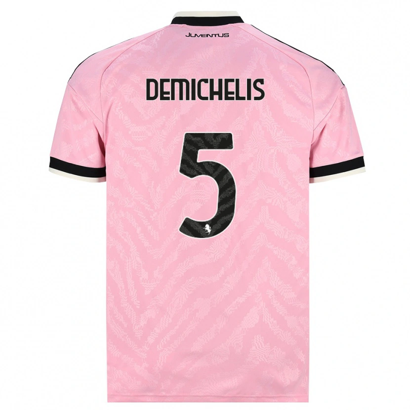 Danxen Criança Camisola Emanuele Demichelis #5 Preto Rosa Alternativa 2026/27 Camisa