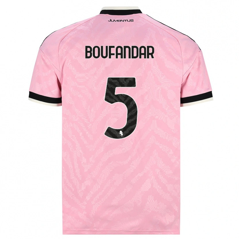 Danxen Criança Camisola Adam Boufandar #5 Preto Rosa Alternativa 2026/27 Camisa