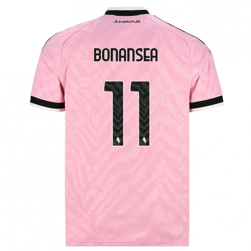 Danxen Criança Camisola Barbara Bonansea #11 Preto Rosa Alternativa 2026/27 Camisa