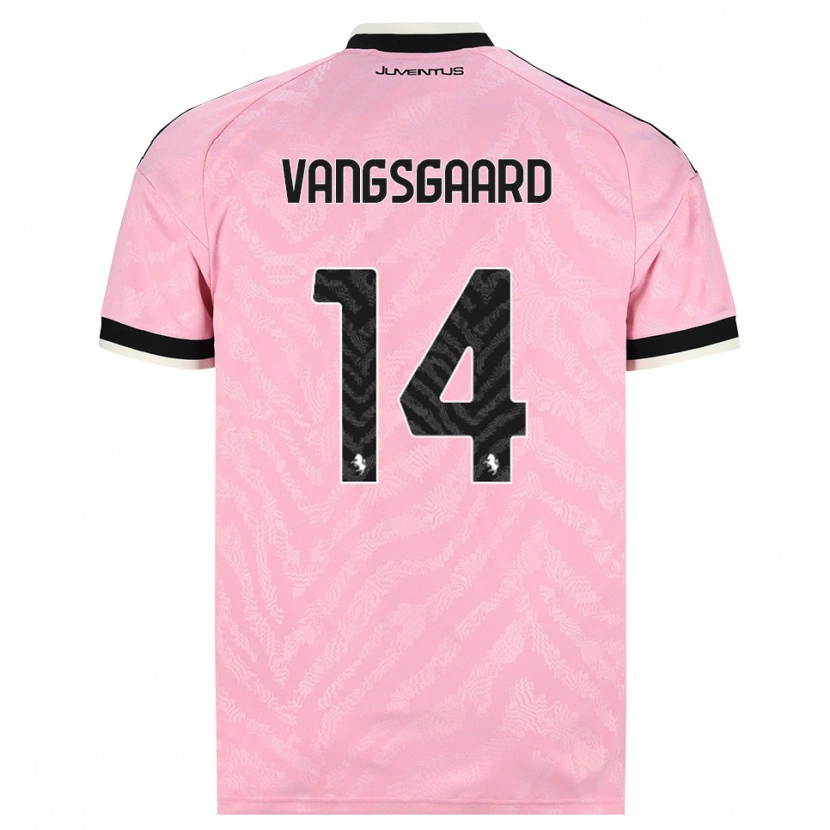 Danxen Criança Camisola Amalie Jørgensen Vangsgaard #14 Preto Rosa Alternativa 2026/27 Camisa