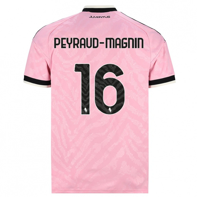 Danxen Criança Camisola Pauline Peyraud-Magnin #16 Preto Rosa Alternativa 2026/27 Camisa