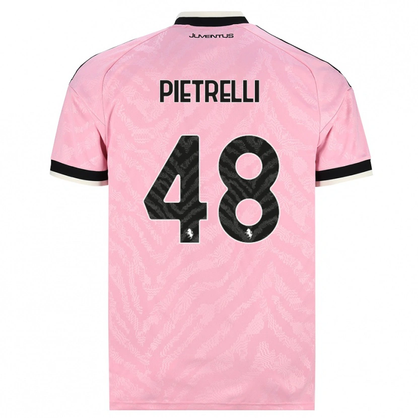 Danxen Criança Camisola Alessandro Pietrelli #48 Preto Rosa Alternativa 2026/27 Camisa