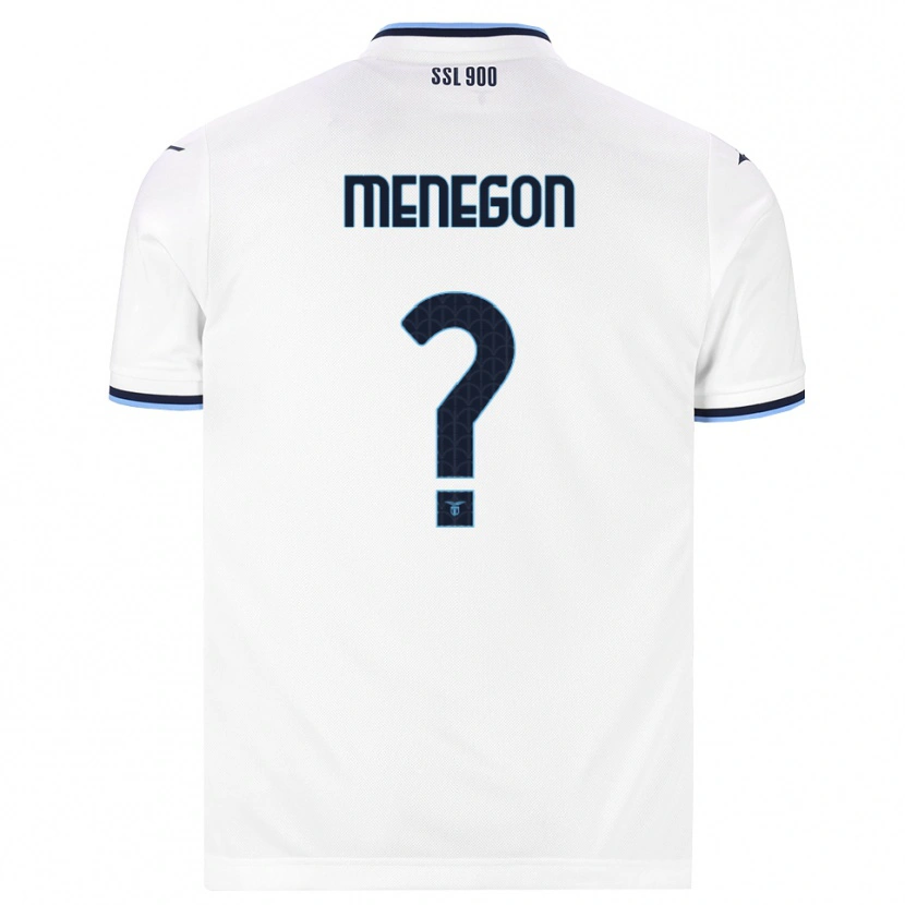 Danxen Criança Camisola Riccardo Menegon #0 Branco Azul Marinho Alternativa 2026/27 Camisa