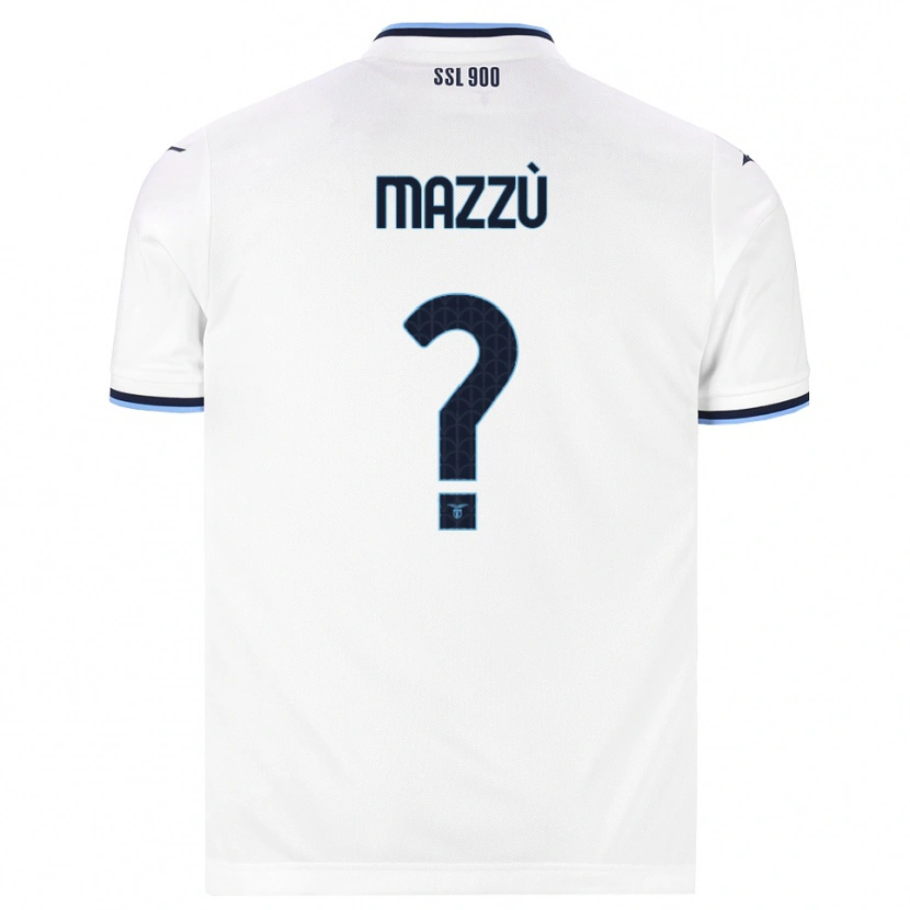 Danxen Criança Camisola Domenico Mazzù #0 Branco Azul Marinho Alternativa 2026/27 Camisa