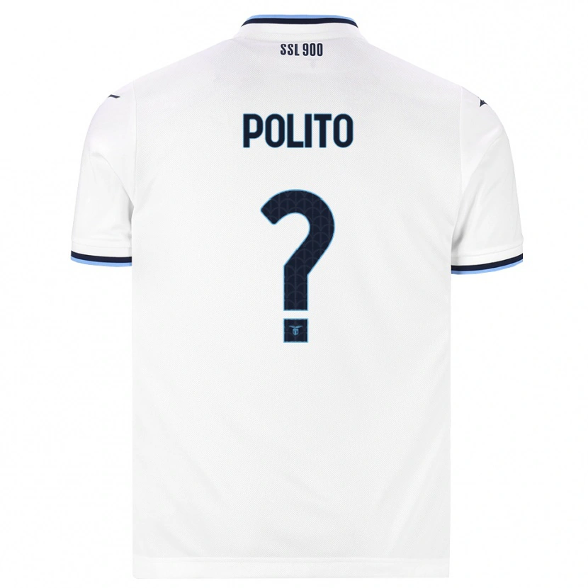 Danxen Criança Camisola Alessandro Polito #0 Branco Azul Marinho Alternativa 2026/27 Camisa