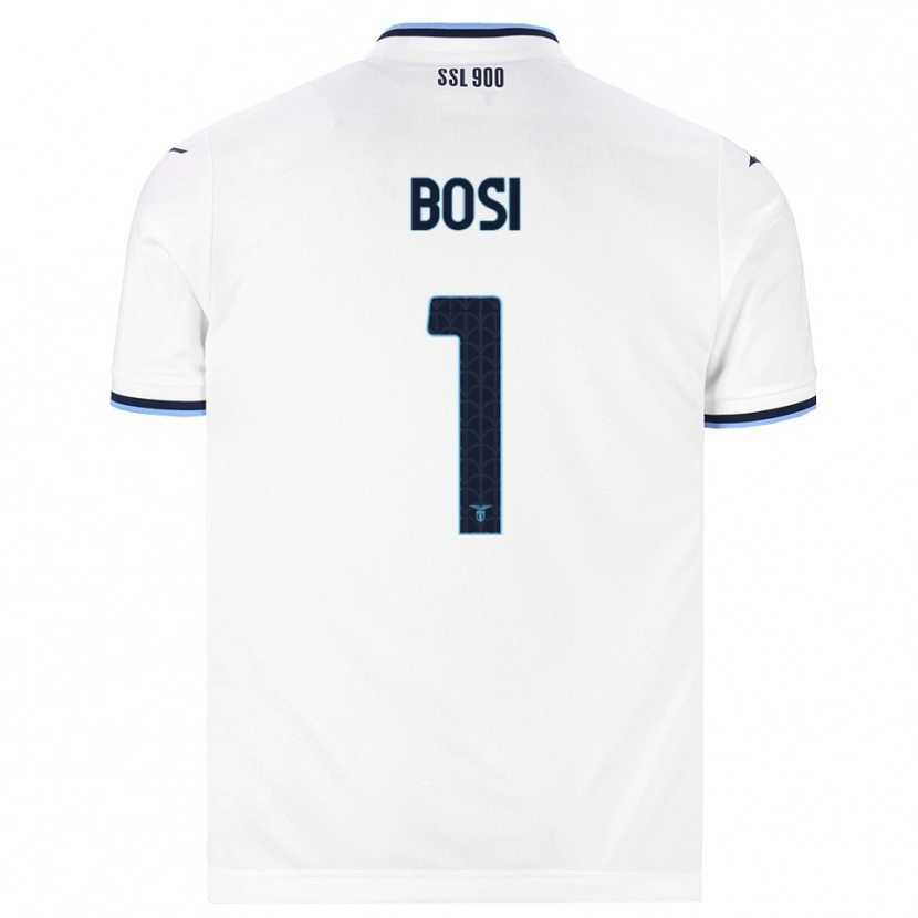 Danxen Criança Camisola Gioele Bosi #1 Branco Azul Marinho Alternativa 2026/27 Camisa