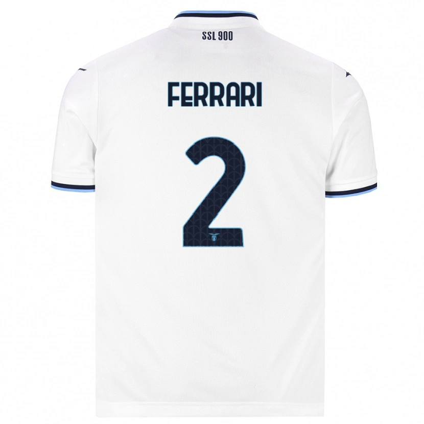 Danxen Criança Camisola Lorenzo Ferrari #2 Branco Azul Marinho Alternativa 2026/27 Camisa