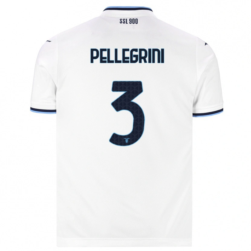 Danxen Criança Camisola Luca Pellegrini #3 Branco Azul Marinho Alternativa 2026/27 Camisa