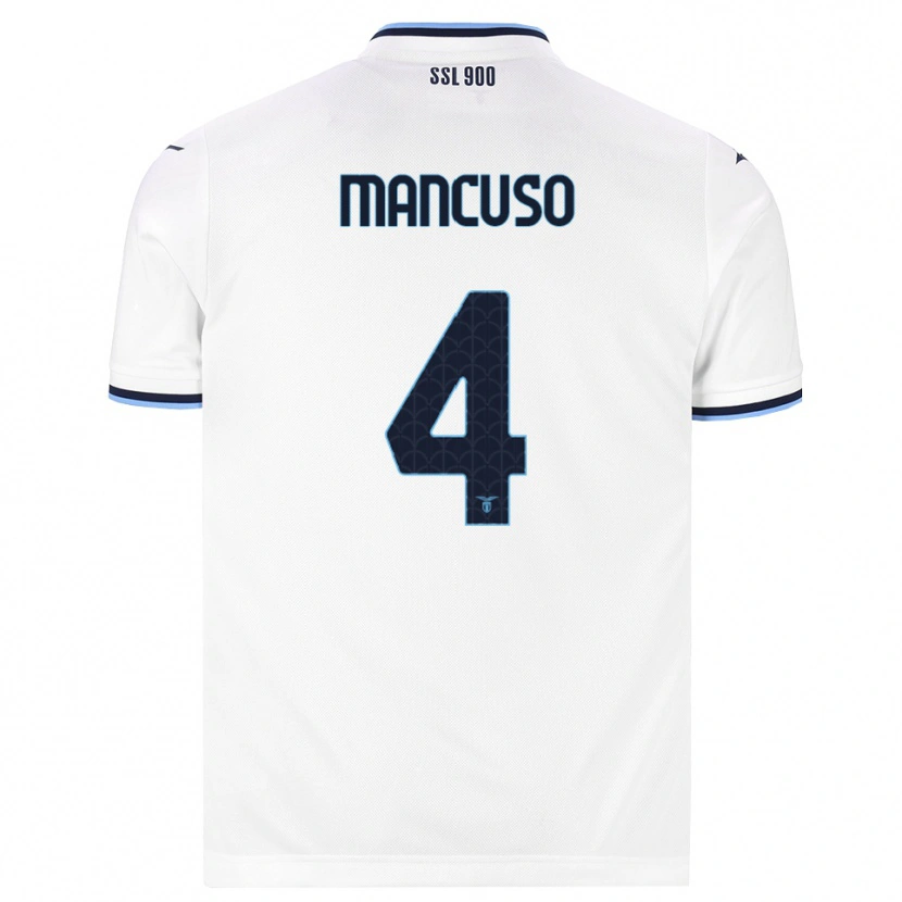 Danxen Criança Camisola Giulia Mancuso #4 Branco Azul Marinho Alternativa 2026/27 Camisa