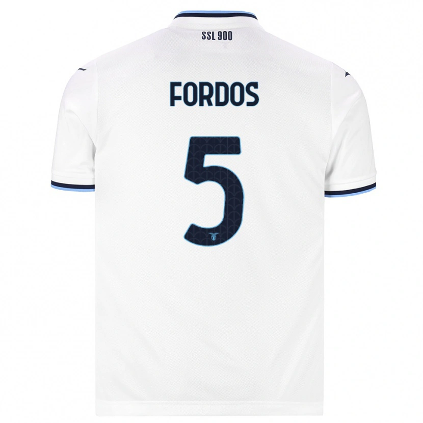 Danxen Criança Camisola Beatrix Fordos #5 Branco Azul Marinho Alternativa 2026/27 Camisa