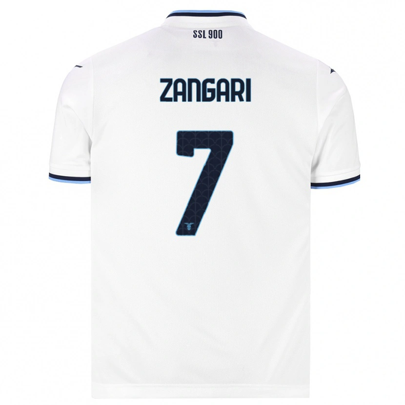 Danxen Criança Camisola Vincenzo Zangari #7 Branco Azul Marinho Alternativa 2026/27 Camisa