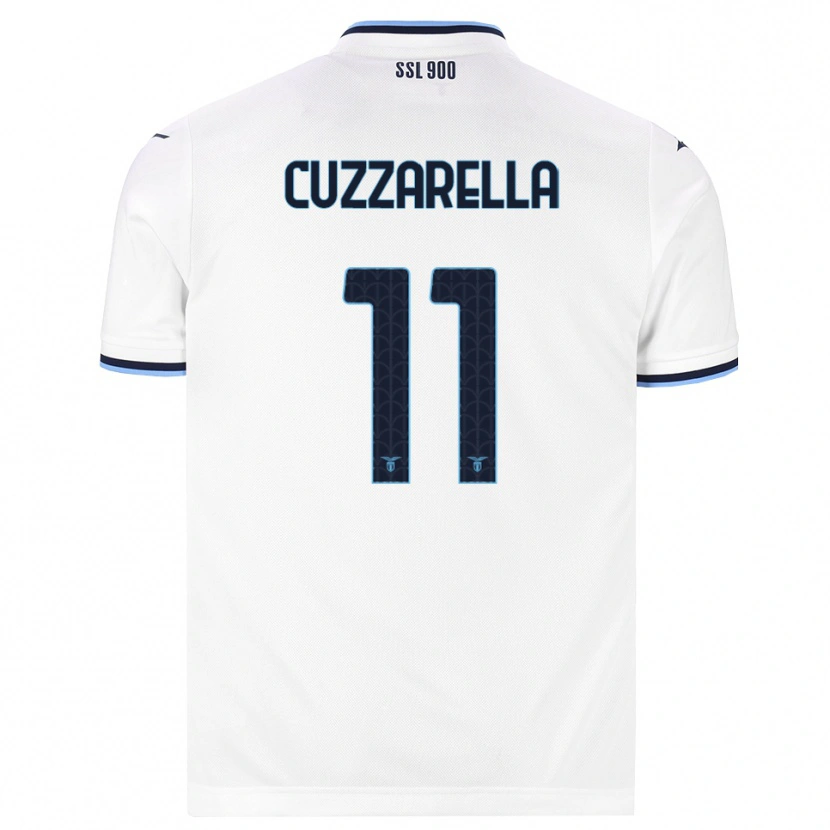 Danxen Criança Camisola Cristian Cuzzarella #11 Branco Azul Marinho Alternativa 2026/27 Camisa