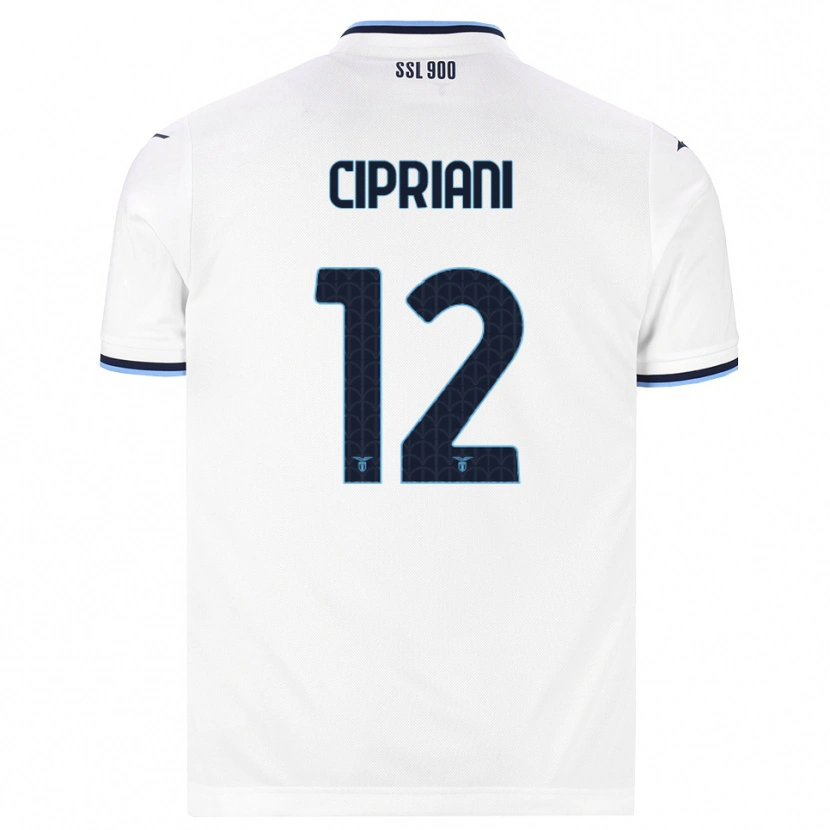 Danxen Criança Camisola Alessio Cipriani #12 Branco Azul Marinho Alternativa 2026/27 Camisa